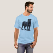 ウォーターカラーブラックパンサー Tシャツ (正面フル)