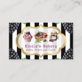 ウォーターカラーブラックベリーケーキとジャムベーカリー 名刺 (正面)