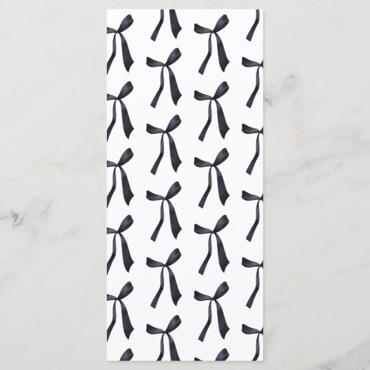 ウォーターカラーブラックボウ誕生日ディナー メニュー (裏面)