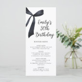 ウォーターカラーブラックボウ誕生日ディナー メニュー (スタンド正面)