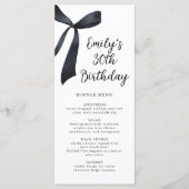 ウォーターカラーブラックボウ誕生日ディナー メニュー (正面)