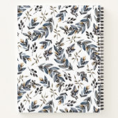 ウォーターカラーブラック葉レシピズベリーモノグラム | ノートブック (裏面)