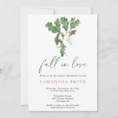 ウォーターカラーブランチコーン秋ブライダルシャワー 招待状 (正面)