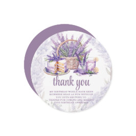 ウォーターカラーブランチラベンダーパステル サンキューカード