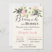 ウォーターカラーブランチ&バブリーブライダルシャワー 招待状 (正面)