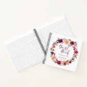 ウォーターカラーブルゴーニュフローラリースゲストブック | ノートブック (内部)