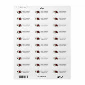 ウォーターカラーブルゴーニュフローラ差出人住所 ラベル (フルシート)