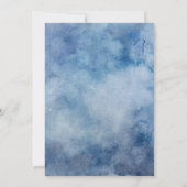 ウォーターカラーブルボーイプールパーティー誕生日 招待状 (裏面)