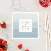 ウォーターカラーブルーの結婚式 スタンダードカクテルナプキン (インサイチュ)