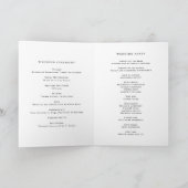 ウォーターカラーブルーアジサイの結婚式ブックレット プログラム (内部)