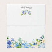 ウォーターカラーブルーアジサイフローラガーランド (外部フラット)