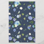 ウォーターカラーブルーアジサイブライダルブランチ招待状 (裏面)