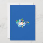 ウォーターカラーブルーアジサイ結婚式招待状 招待状 (裏面)