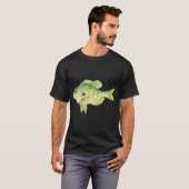 ウォーターカラーブルーギルフィッシュ Tシャツ (正面フル)