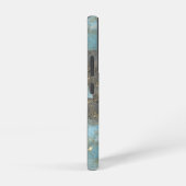 ウォーターカラーブルーグリッターエステティックデザイン SAMSUNG GALAXYケース (右側面)