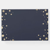 ウォーターカラーブルーゴールデンマウンテン結婚ズゲストブック ゲストブック (裏面)