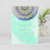 ウォーターカラーブルーゴールドマンダラ 招待状 (スタンド正面)