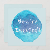 ウォーターカラーブルーススペシャルタイカスタムンチ 招待状 (正面/裏面)