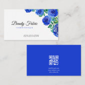 ウォーターカラーブルーバラズアパレルブティック 名刺 (正面/裏面)