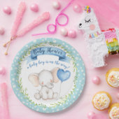 ウォーターカラーブループレート ペーパープレート (パーティー)