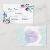 ウォーターカラーブルーベリーウェルネスコーチ 名刺 (正面/裏面)