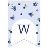 ウォーターカラーブルーベリースウィート男の赤ちゃん バンティングフラッグ (第3の旗)