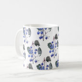 ウォーターカラーブルーベリー柄 コーヒーマグカップ (正面左)