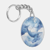 ウォーターカラーブルーホエールドリーム キーホルダー (正面左)