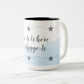 ウォーターカラーブルーホームアンドハイゲ ツートーンマグカップ (正面右)