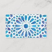 ウォーターカラーブルーボホタイル プレイスカード (裏面)