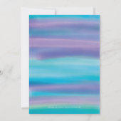 ウォーターカラーブルー夕べスカイ結婚式招待状 招待状 (裏面)