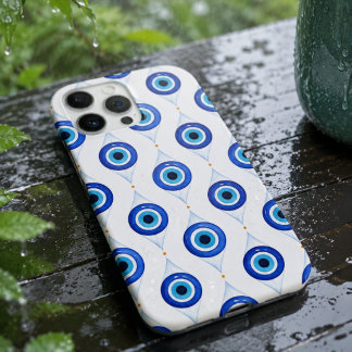 ウォーターカラーブルー邪眼スマホケース iPhone 16 PRO MAXケース