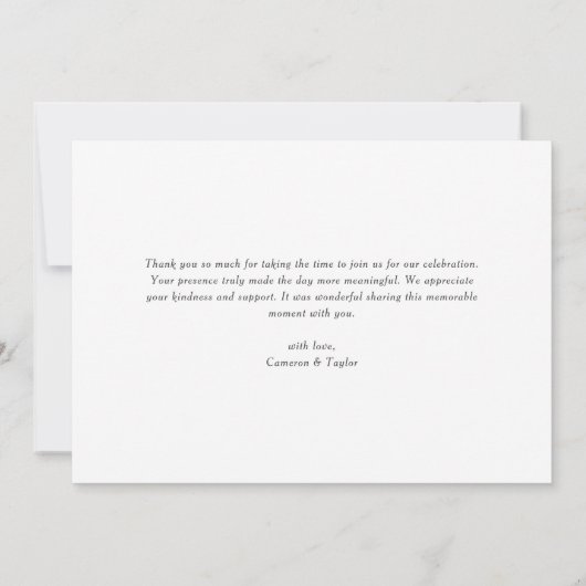 ウォーターカラーブルー&ホワイトドーナツベビー散布機 サンキューカード (裏面)