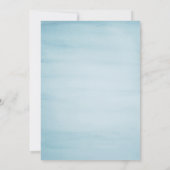 ウォーターカラーブルー&金ゴールドリハーサルディナー招待状 招待状 (裏面)