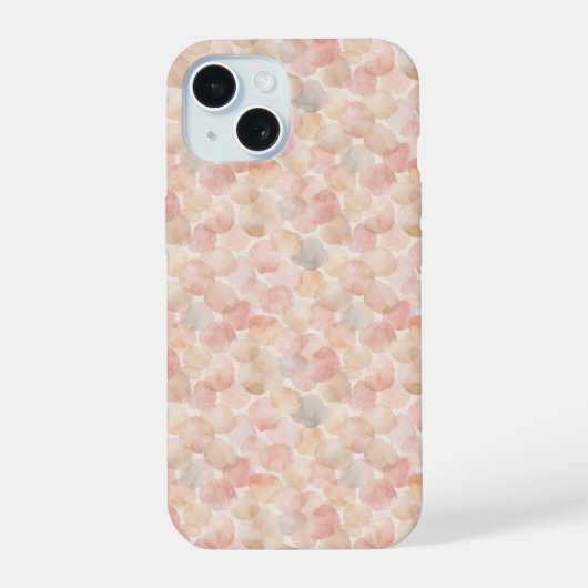 ウォーターカラーブロブパターン iPhone 15ケース (裏面)