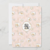 ウォーターカラーブロンドブライドマグノリアブライダルシャワーインヴ 招待状 (裏面)