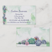 ウォーターカラープラント子供部屋ハウスプラントハウス 名刺 (正面/裏面)