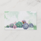 ウォーターカラープラント子供部屋ハウスプラントハウス 名刺 (裏面)