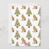 ウォーターカラープレッピーハイランド猫クリスマスパーティー 招待状 (裏面)