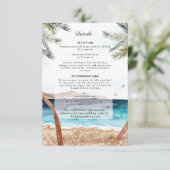 ウォーターカラープンタカナトロピカルビーチ詳細 招待状 (スタンド正面)