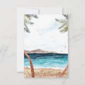 ウォーターカラープンタカナトロピカルビーチ詳細 招待状 (裏面)