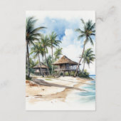 ウォーターカラープンタカナ結婚ズゲスト詳細 エンクロージャーカード (裏面)