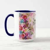 ウォーターカラーヘブライシェマイスラエル祈りの言葉 マグカップ (左)