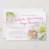 ウォーターカラーヘルボアアート結婚式の招待 招待状 (裏面)