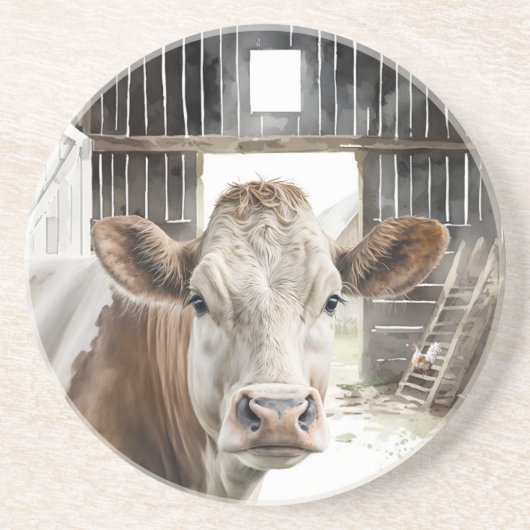 ウォーターカラーヘーフォードカウインバーン コースター (正面)