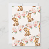 ウォーターカラーベアベビーシャワー招待状 招待状 (裏面)