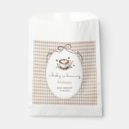 ウォーターカラーベイビーはコーヒーを淹れている ベイビーシャワー フェイバーバッグ