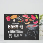 ウォーターカラーベイビーQパーティー ベイビーシャワー 招待状 (スタンド正面)