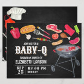 ウォーターカラーベイビーQパーティー ベイビーシャワー 招待状 (正面/裏面)