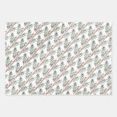 ウォーターカラーベリーとグリーン離れリーズ ラッピングペーパーシート (正面2)